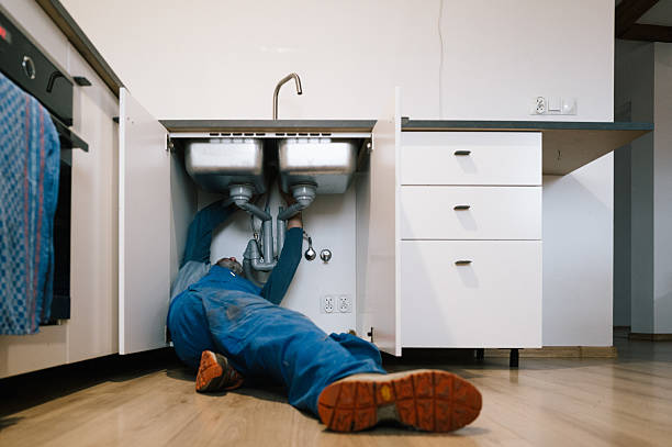 Professional Drain Cleaning technician working in New Washington, OH